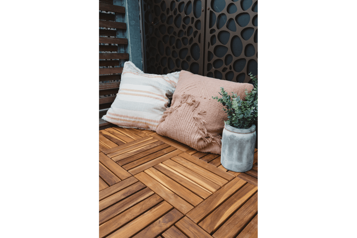 Sandra teak floor tiles