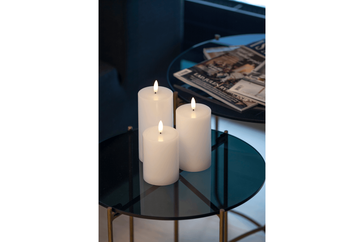 Sille rechargeable LED candles 3 pcs Ø7.5 cm