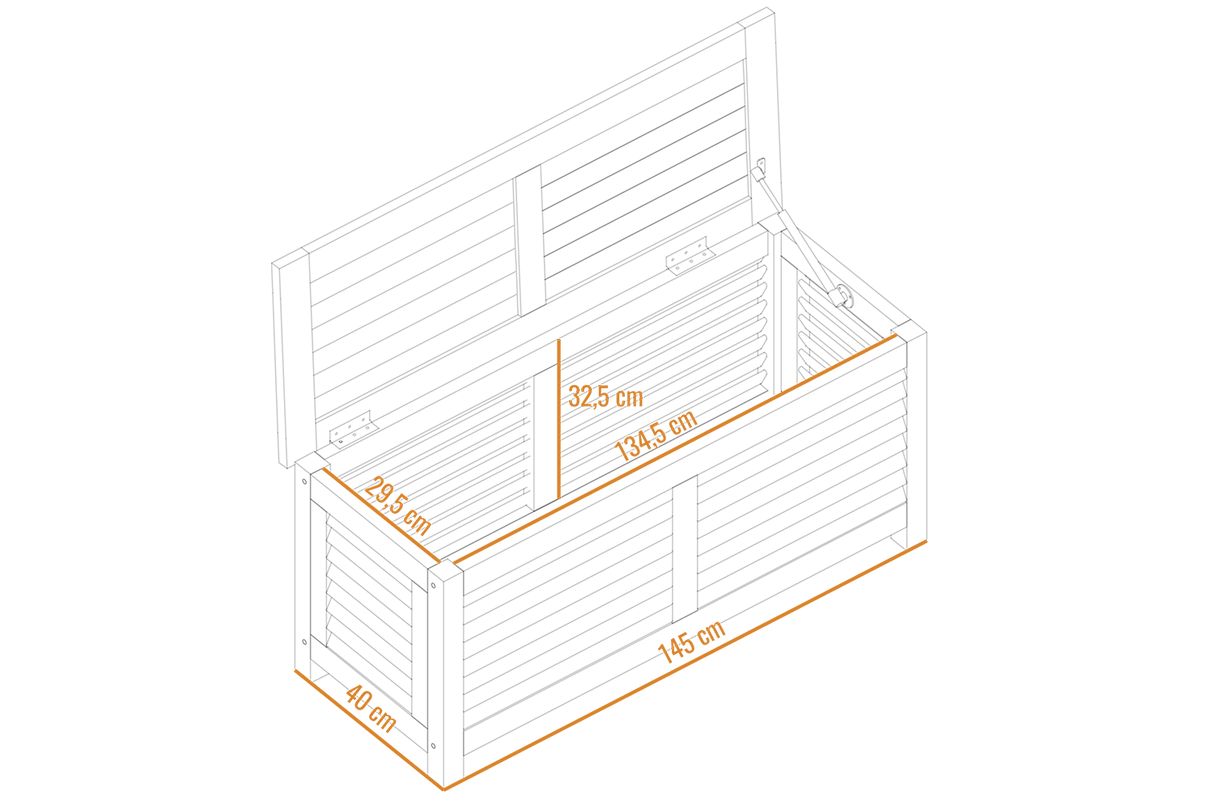 Agnes storage bench 145 cm