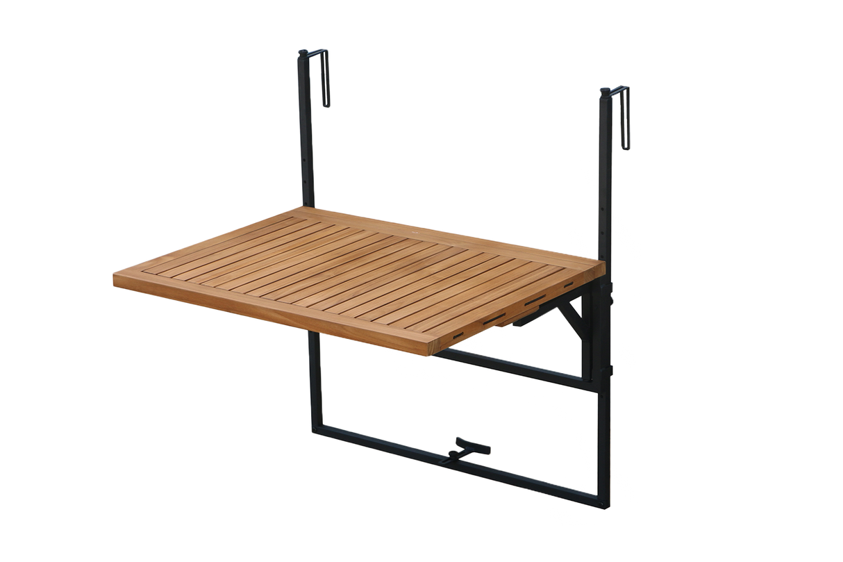 Alma teak hanging table with drying rack 80 x 60 cm