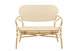 Babette café bench in French weave 108 cm