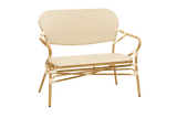 Babette café bench in French weave 108 cm