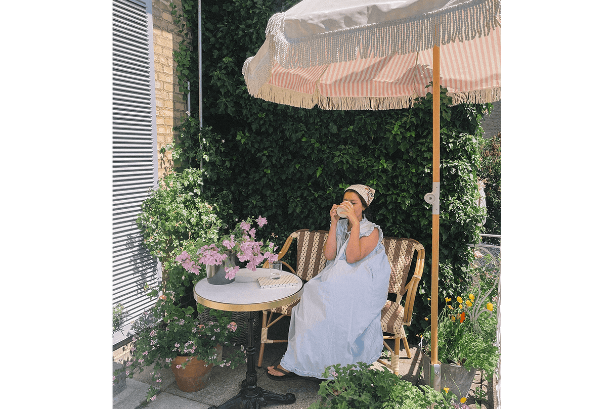 Sally double sided parasol with tilt Ø155 / Ø180 cm