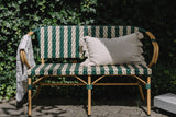 Claire café bench in French weave 130 cm