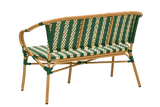 Claire café bench in French weave 130 cm