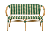Claire café bench in French weave 130 cm