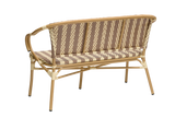 Claire café bench in French weave 130 cm