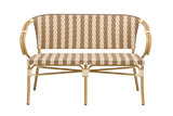 Claire café bench in French weave 130 cm