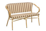 Claire café bench in French weave 130 cm