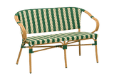Claire café bench in French weave 130 cm