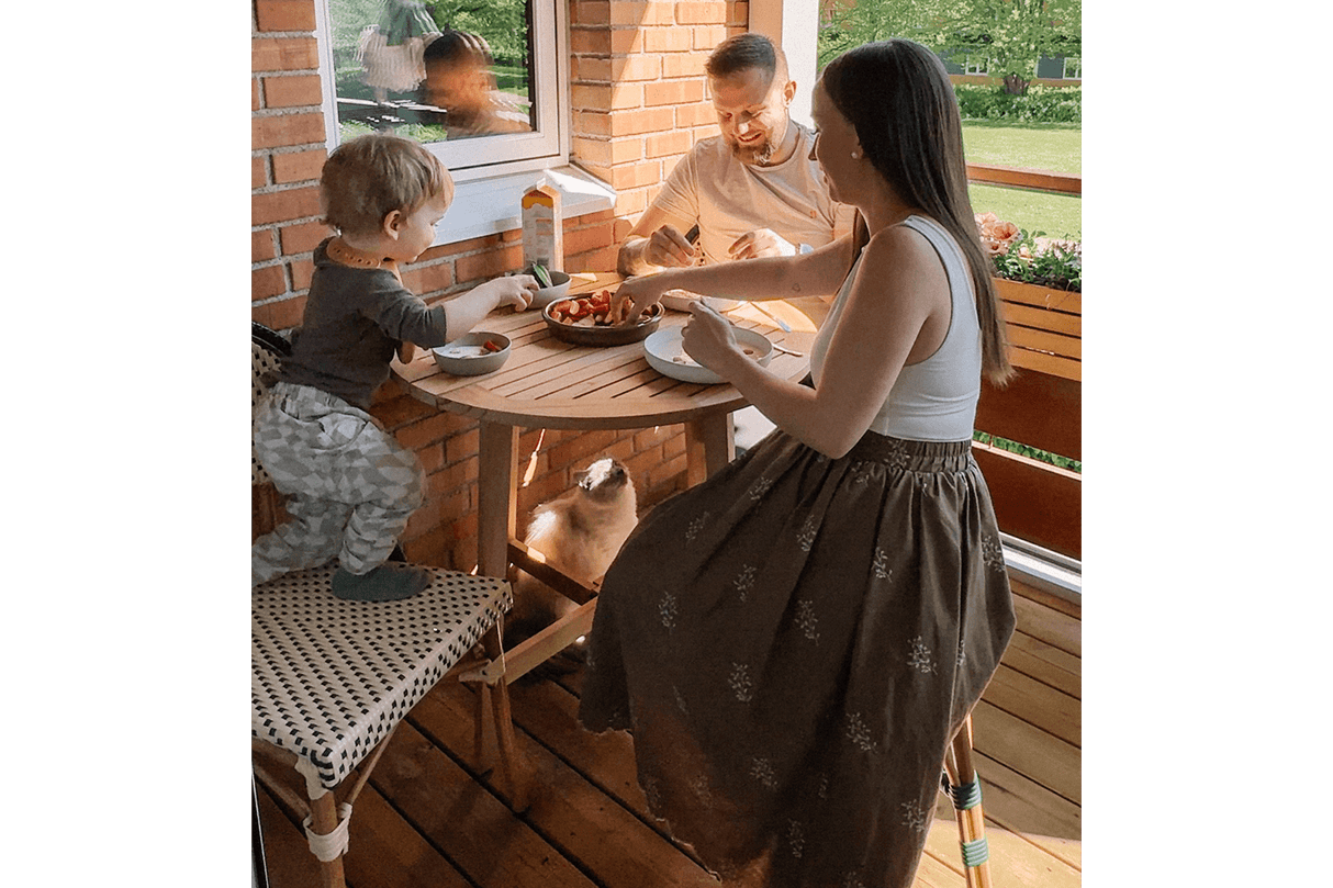 Clara teak gateleg table Ø80 cm