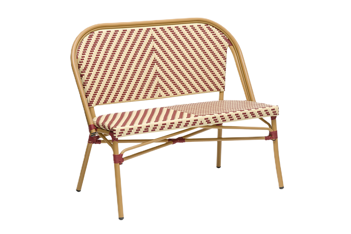 Claudine bench in French weave 108 cm