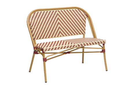 Claudine bench in French weave 108 cm