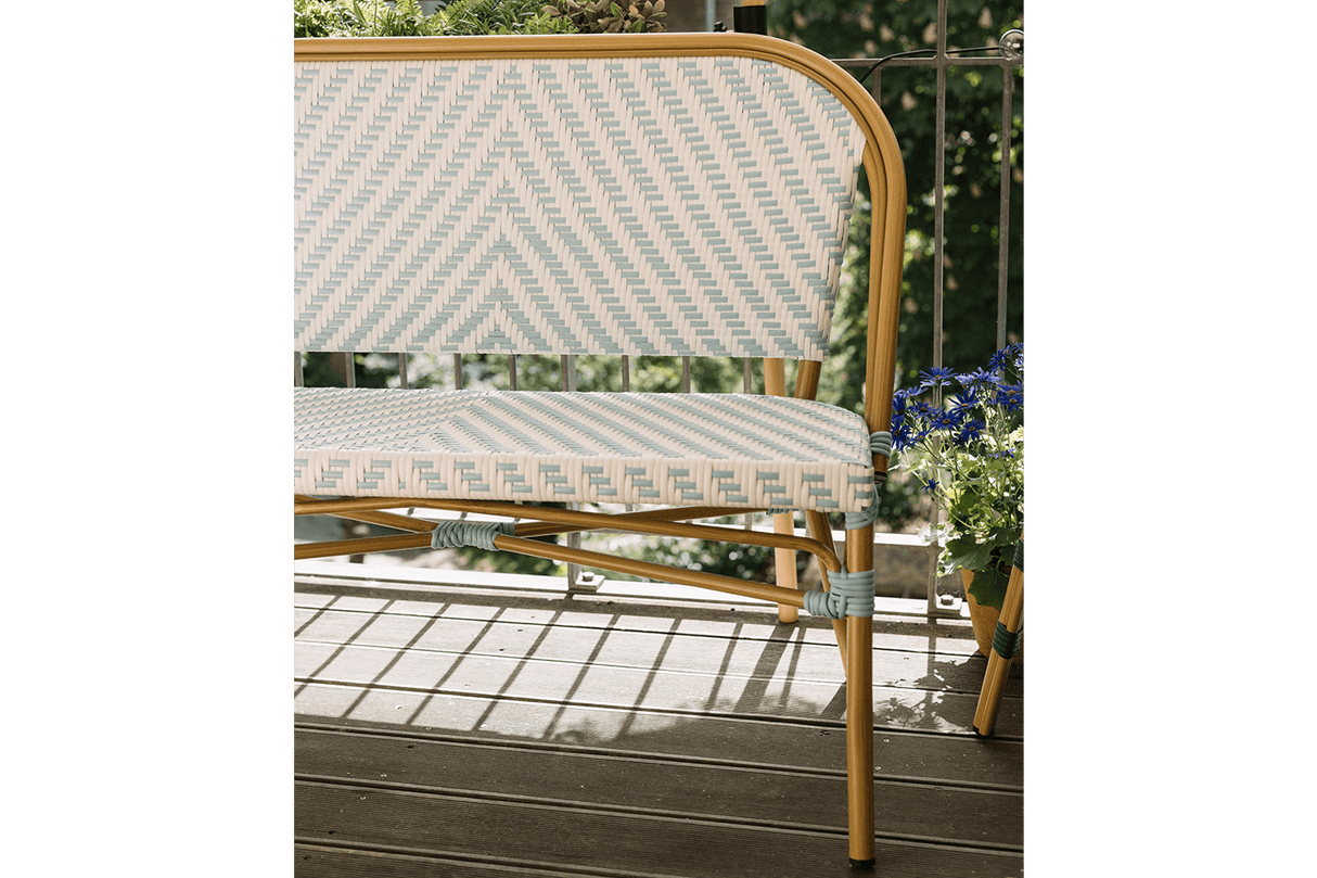 Claudine bench in French weave 108 cm