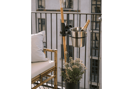 Felix holder and shelf for parasol bracket