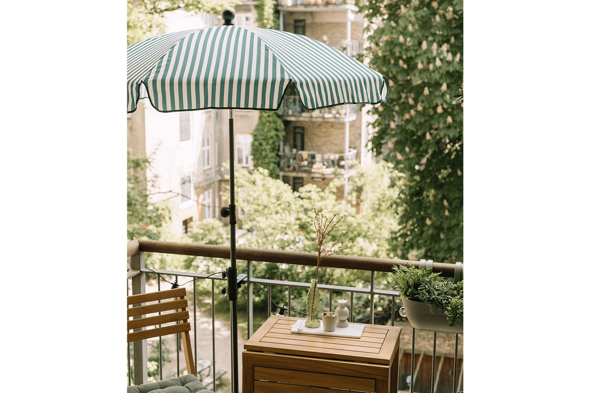 Jamila stripe parasol with tilt Ø130 cm