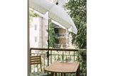 Jamila stripe parasol with tilt Ø130 cm