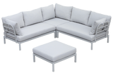 Luna aluminium lounge pouf / table