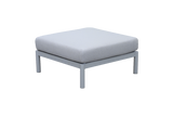 Luna aluminium lounge pouf / table