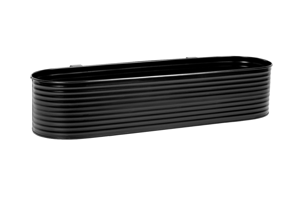 Olga black balcony flower box 60 cm