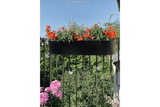 Olga black balcony flower box 60 cm