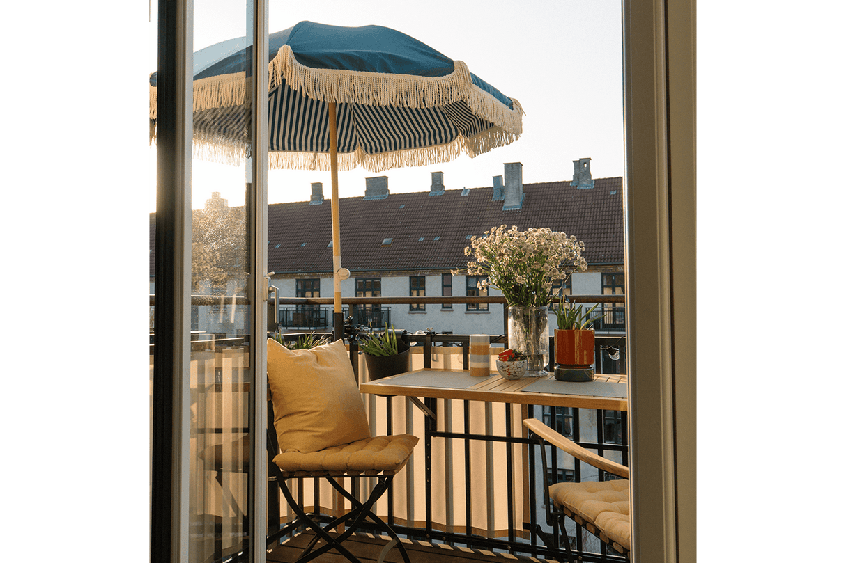 Sally double sided parasol with tilt Ø155 / Ø180 cm