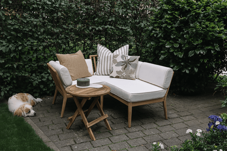 Sienna teak lounge sofa - corner