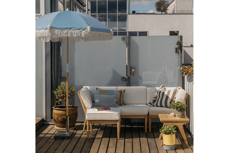 Stine stripe parasol with tilt Ø155 / Ø160 cm