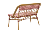 Soline café bench in french weave 107 cm