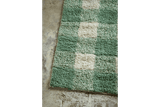 Checked tufted bath mat 60 x 90 cm