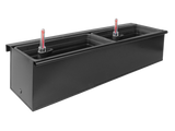 Esther black balcony flower box with self-watering system 60 / 80 cm