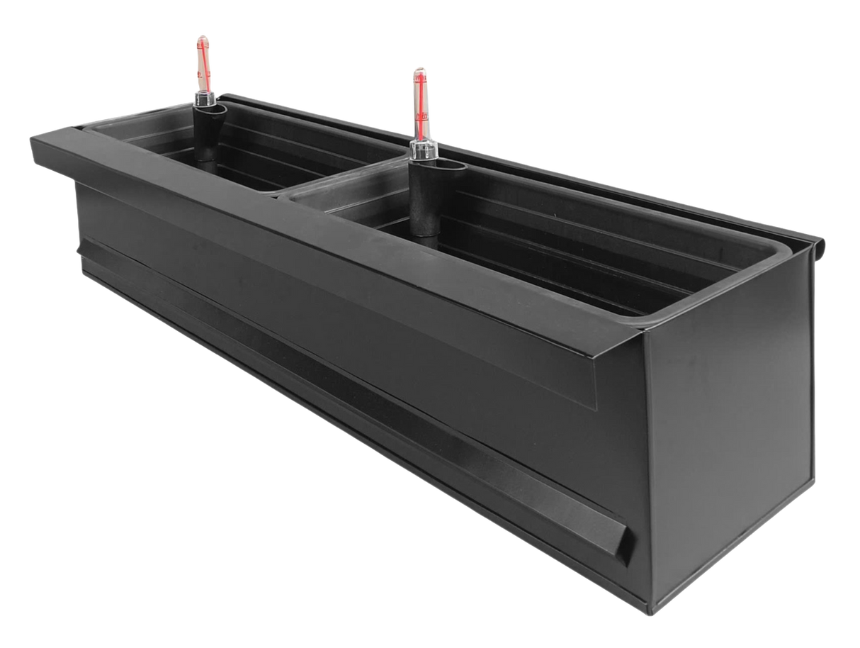 Esther black balcony flower box with self-watering system 60 / 80 cm