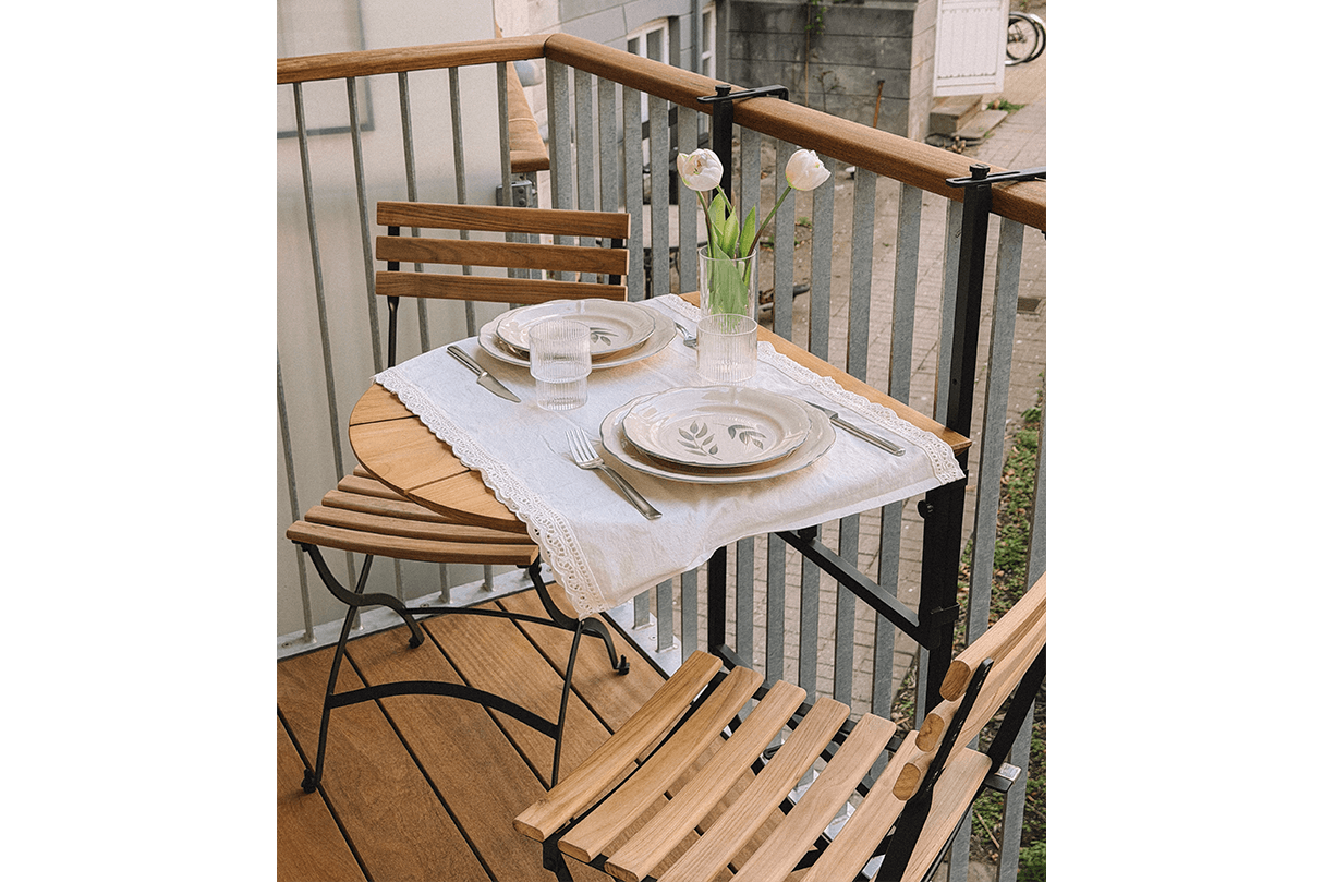 Galina teak hanging table 60 x 60 cm