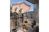 Sally double sided parasol with tilt Ø155 / Ø180 cm