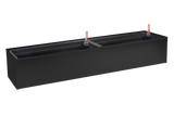 Liva black balcony flower box with self-watering system 60 / 80 / 100 cm