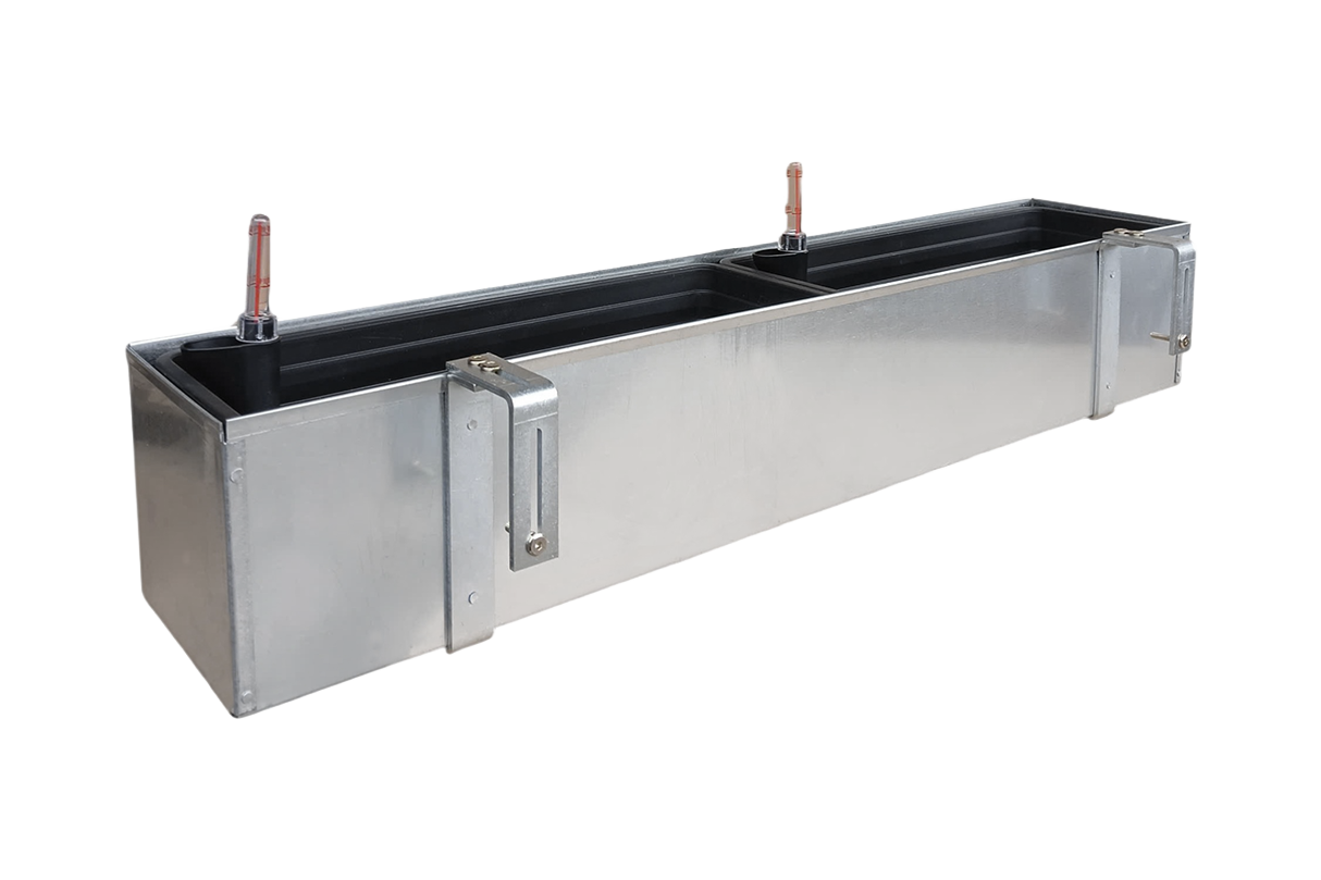 Liva galvanized balcony flower box with self-watering system 60 / 80 / 100 cm