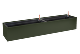 Liva dark green balcony flower box with self-watering system 60 / 80 / 100 cm