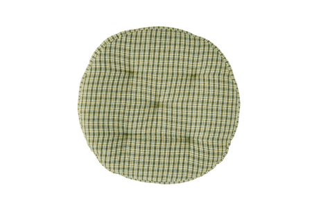 Checked round seat cushion Ø45 cm