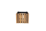 Malou teak plant box for wall grid 17 x 17 cm