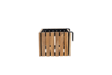 Malou teak plant box for wall grid 17 x 17 cm