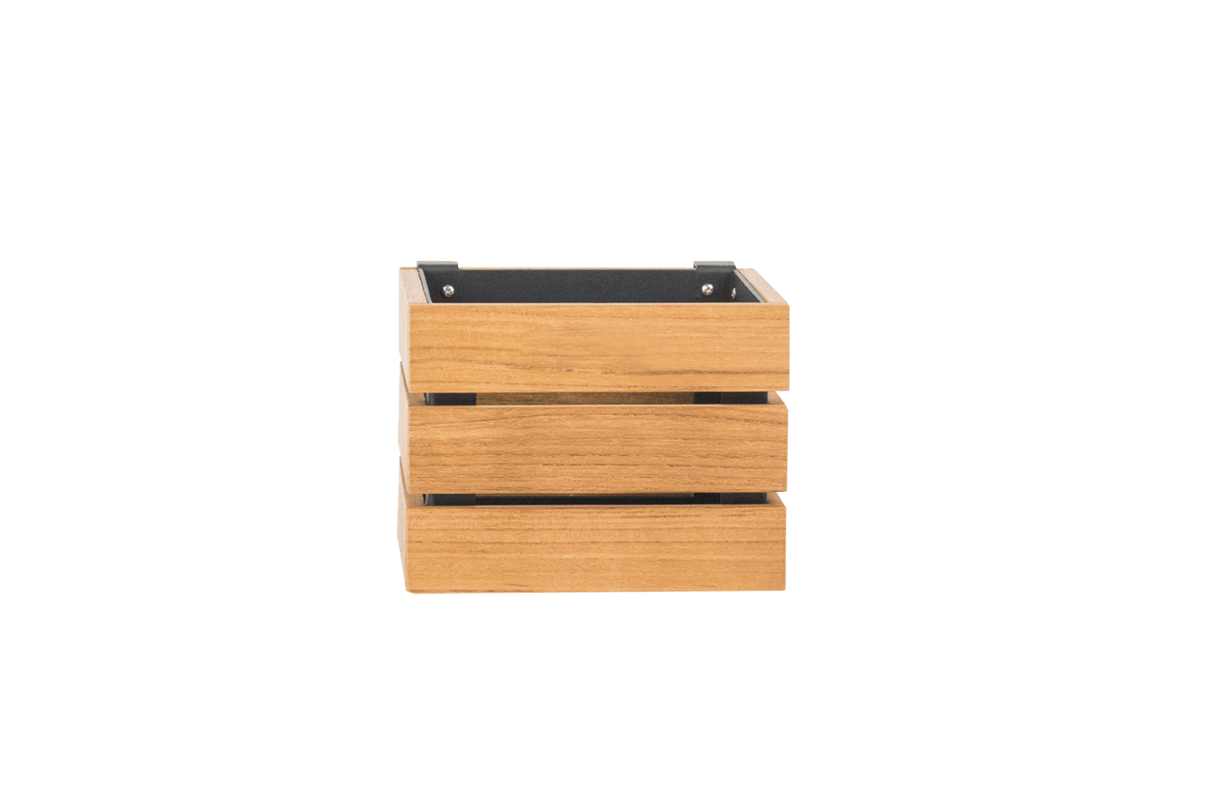 Mille teak plant box for wall grid 17 x 17 cm