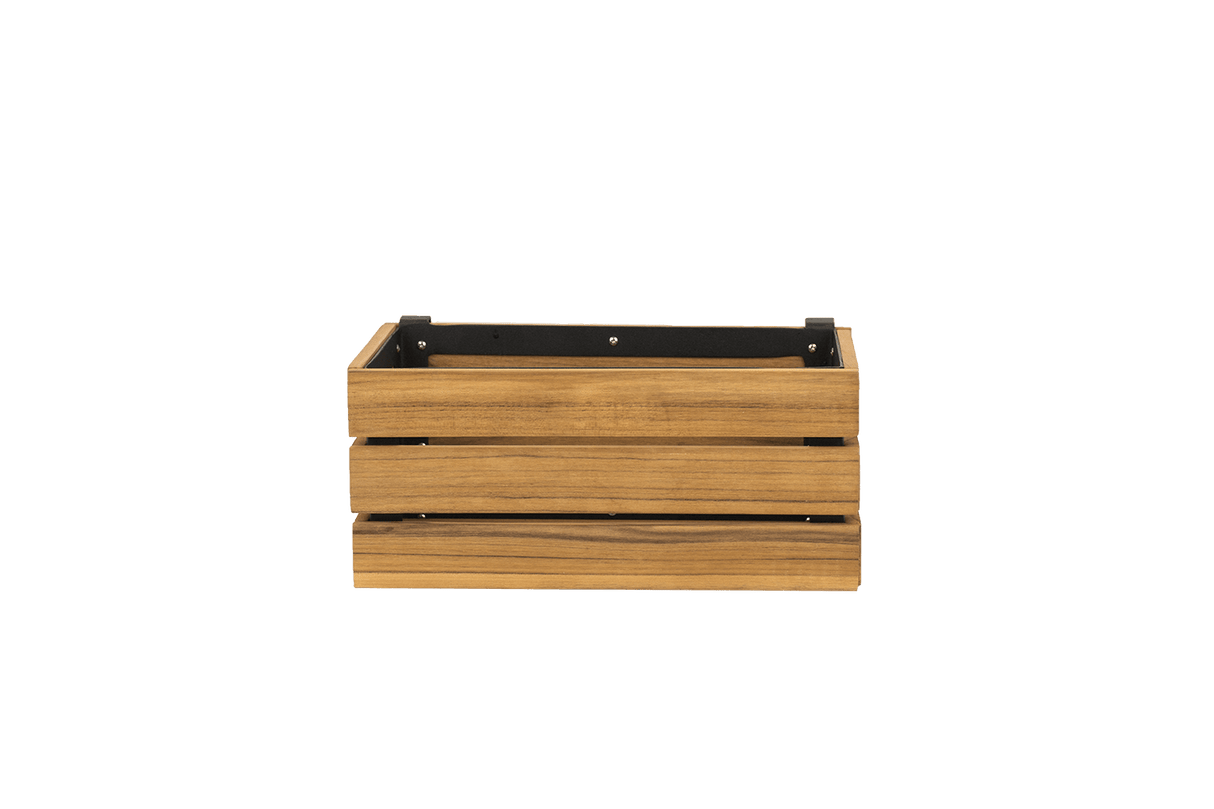 Mille teak plant box for wall grid 30 x 17 cm