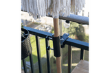 Pil parasol bracket for flat top railing