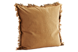 Pinstriped cushion cover with fringes 50 × 50 cm