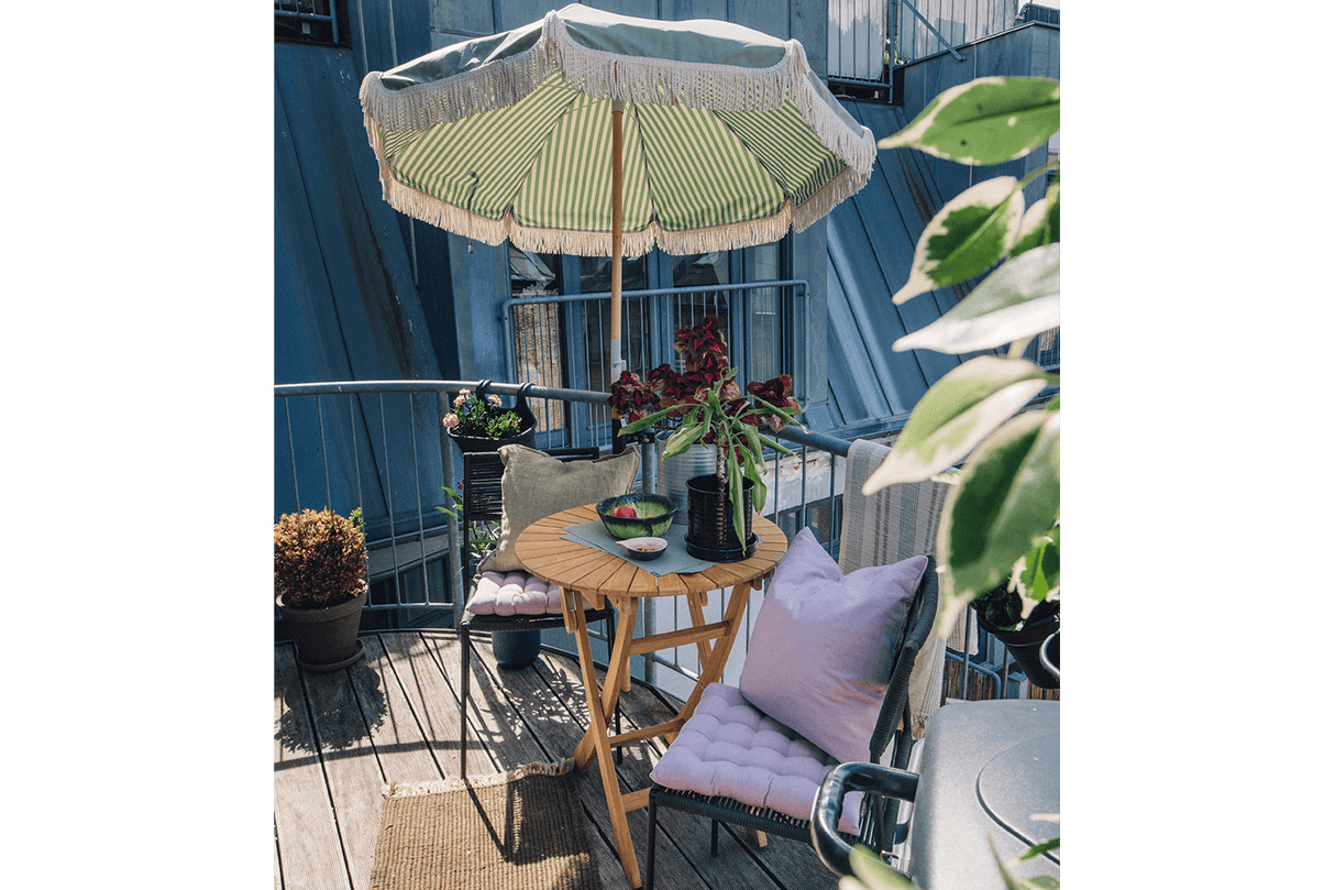 Rozette teak folding table Ø70 cm