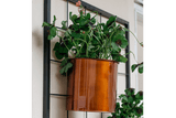 Rut copper plant box for wall grid Ø14 / Ø17 cm