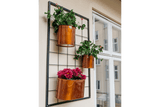 Rut copper plant box for wall grid Ø14 / Ø17 cm