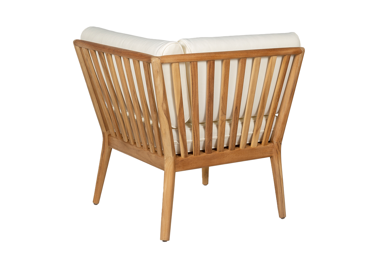 Sienna teak high back lounge sofa - corner