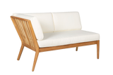 Sienna teak high back lounge sofa - left
