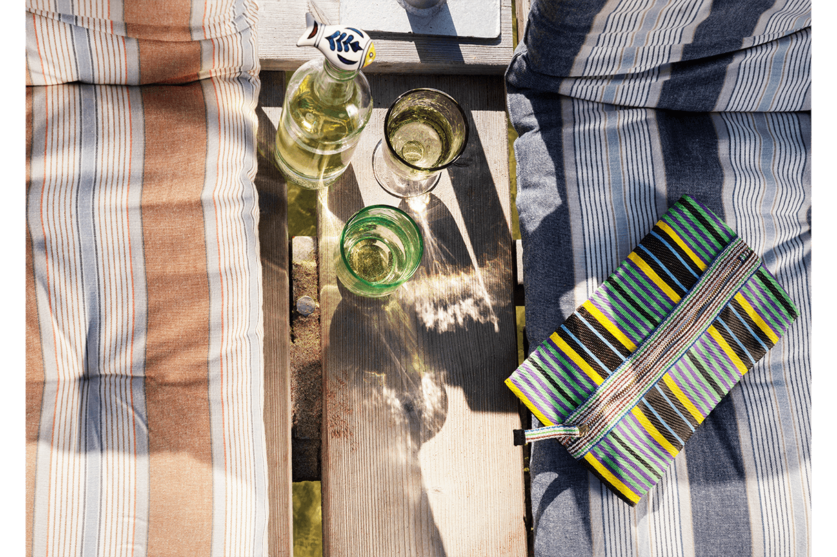 Striped mattress 60 x 100 cm